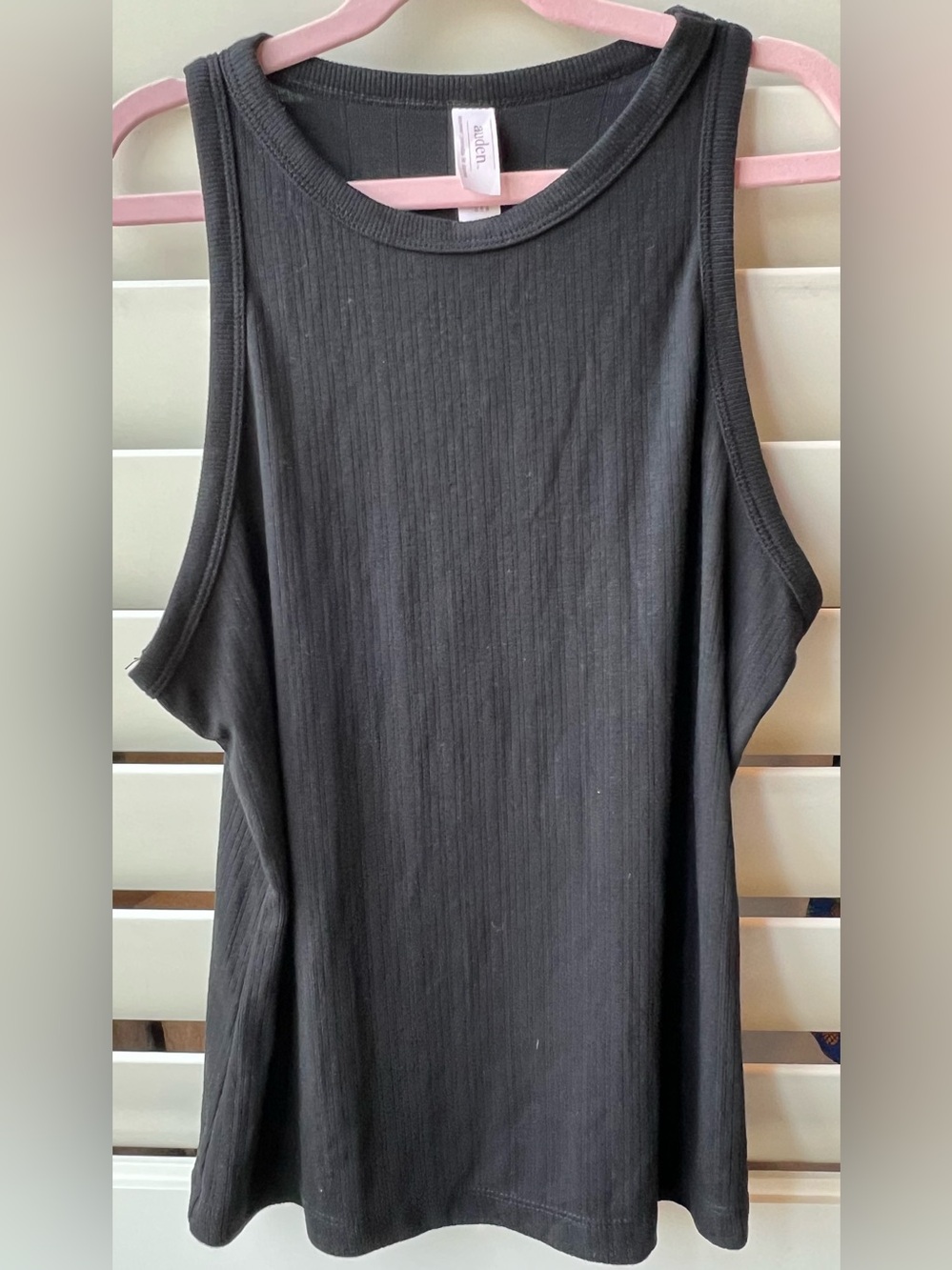 Auden Ribbed Small Black Tank Top